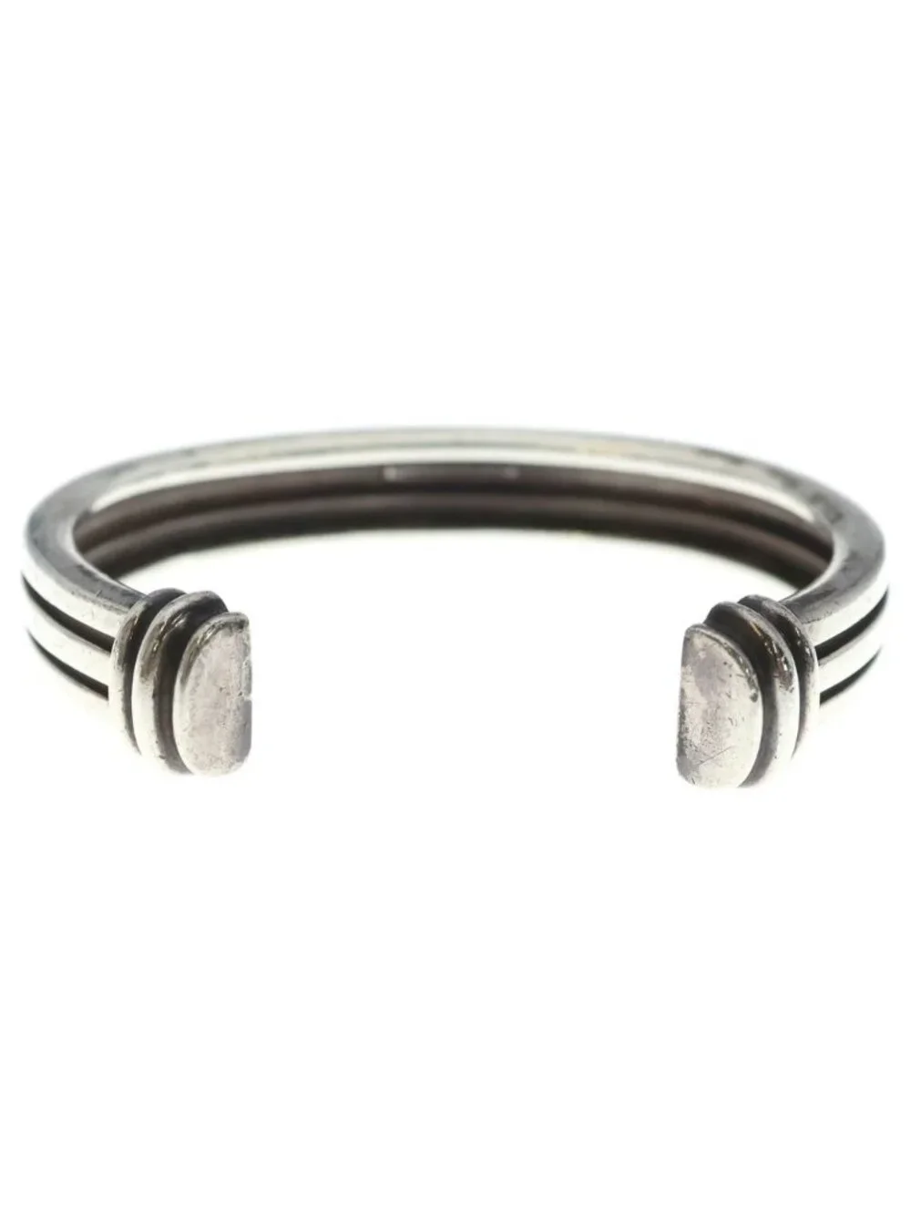 Tiffany & Co Grooved Bangle Bracelet Silver